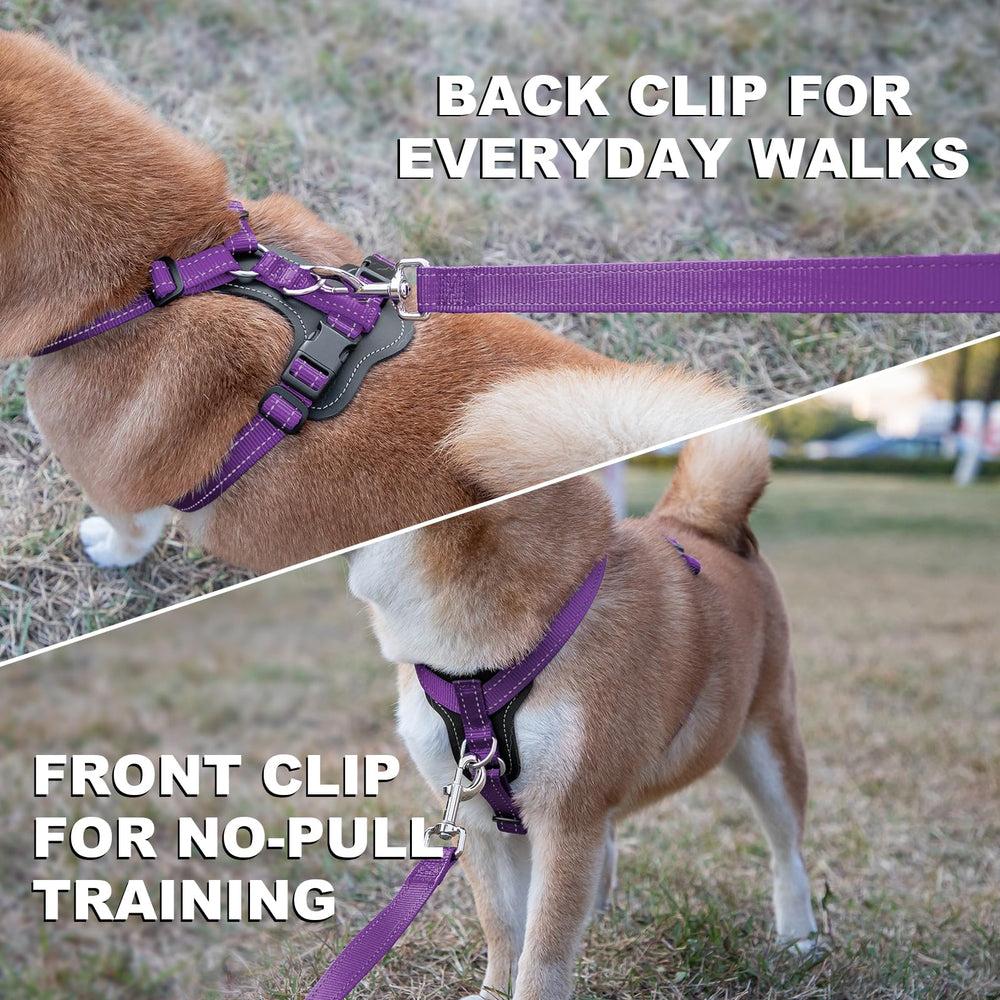 Plutus Pet leather-trim harness panel top adds durability and style.
