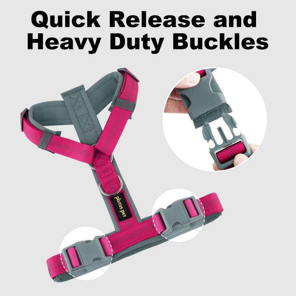 Plutus Pet No Pull Harness heavy duty nylon for durability.