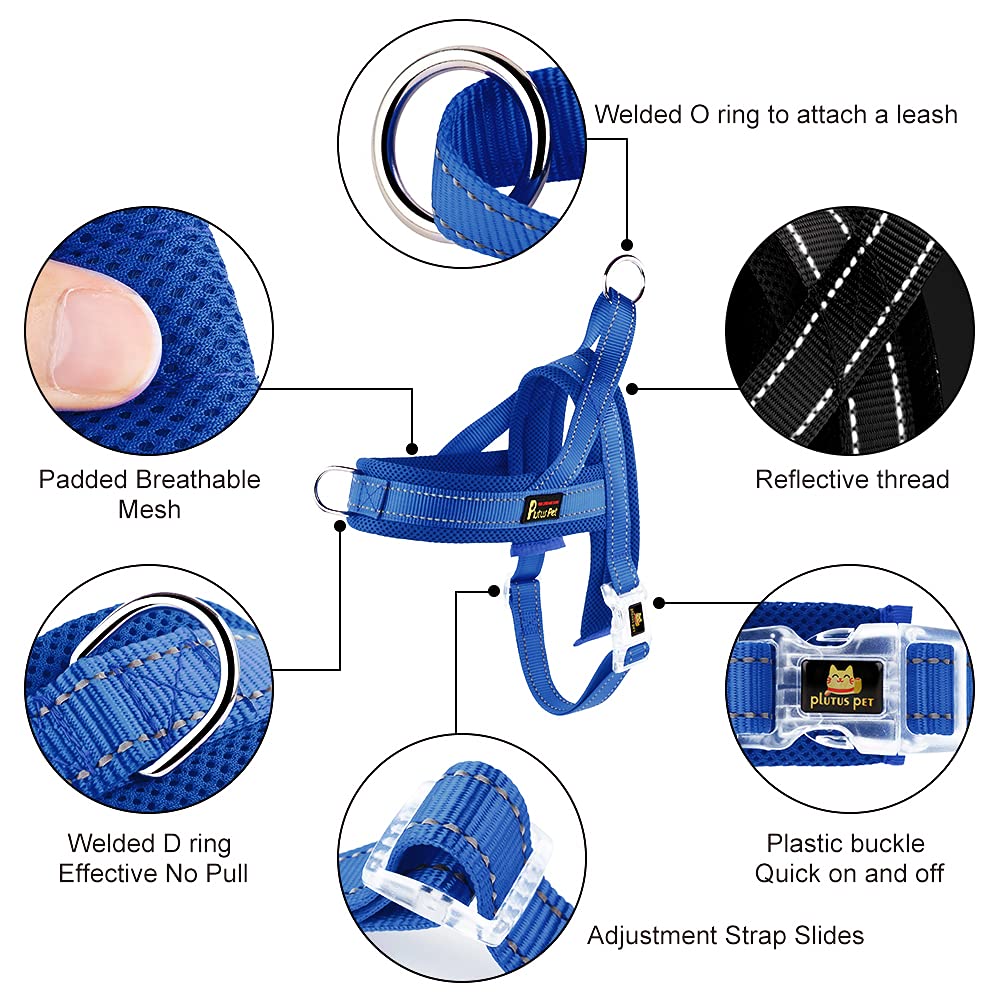 Plutus Pet quick-fit step-in design for easy on/off during leash training