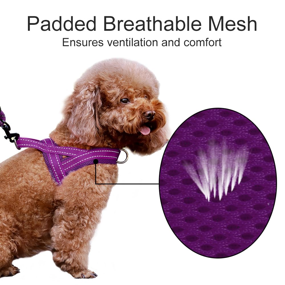 Plutus Pet harness with reflective thread improves night visibility