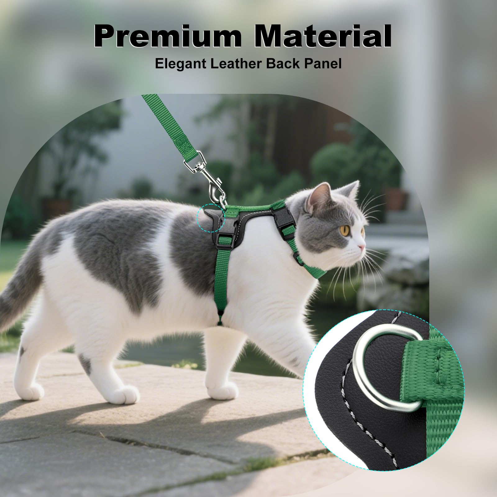 Plutus Pet soft nylon harness worn on a cat for comfortable wear
