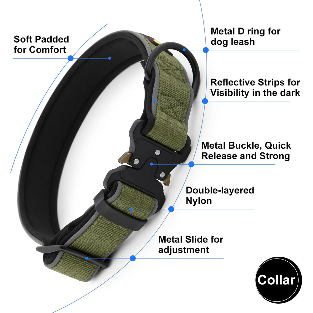 Plutus Pet Tactical Dog Collar uses a quick-release buckle for easy on and off