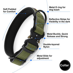 Plutus Pet Tactical Dog Collar uses a quick-release buckle for easy on and off