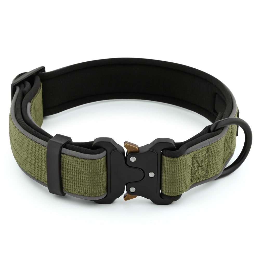 Plutus Pet Tactical Dog Collar with soft neoprene padding ensures comfortable long walks