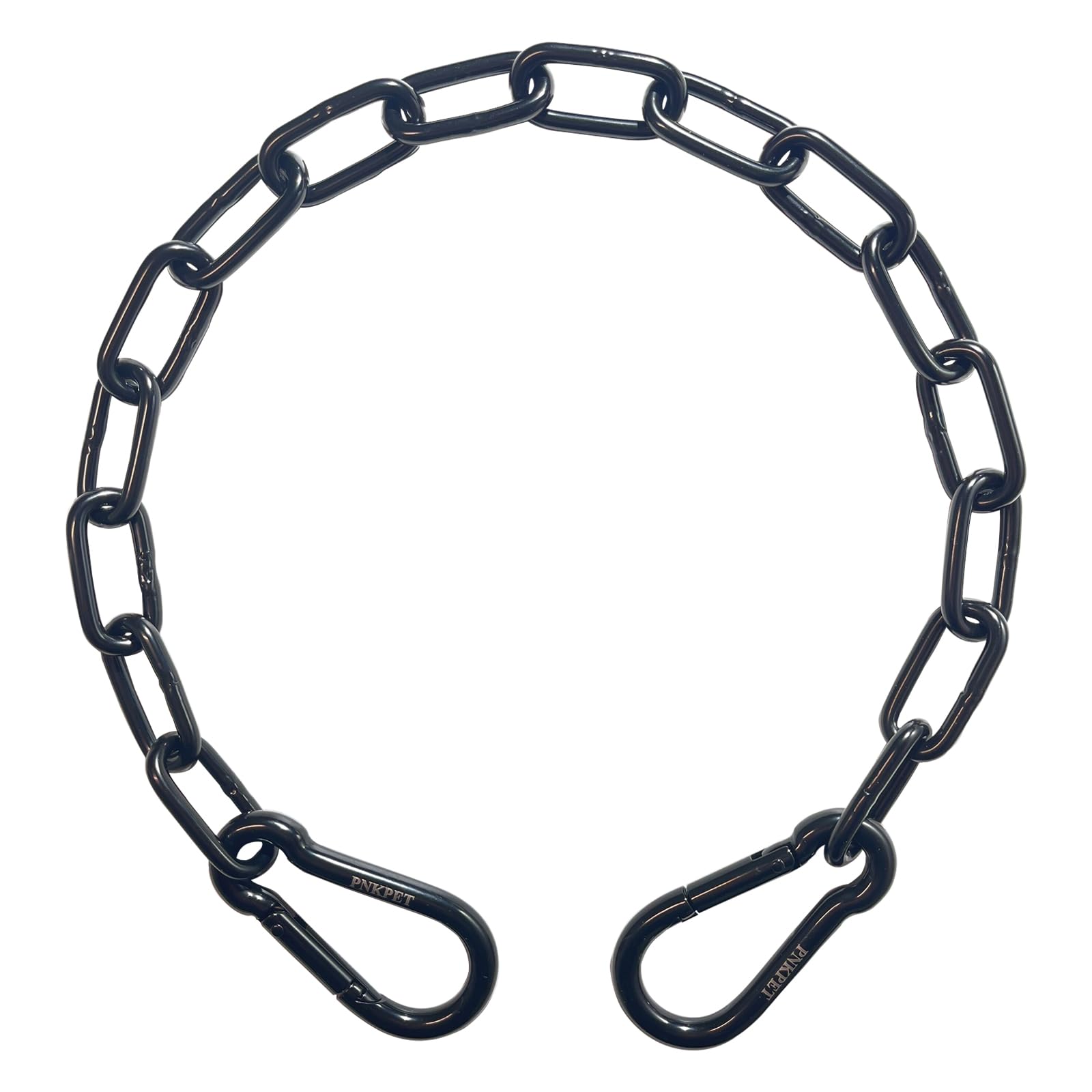 PNKPET 20-inch gate chain with carabiners for durable outdoor fencing.