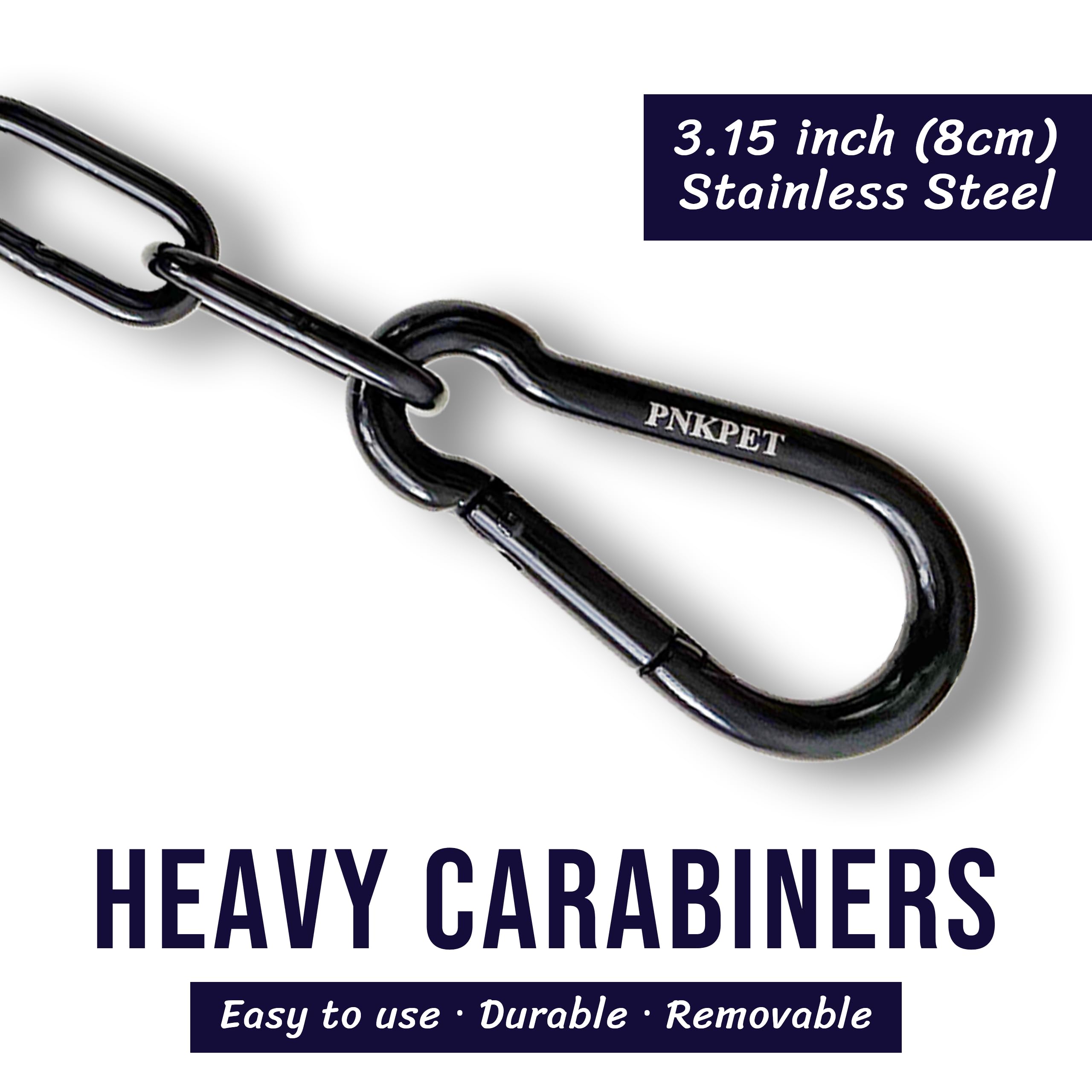 PNKPET heavy-duty chain close-up showing smooth welds.