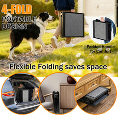 Poakkus heavy-duty ramp supports up to 250 lbs safely.