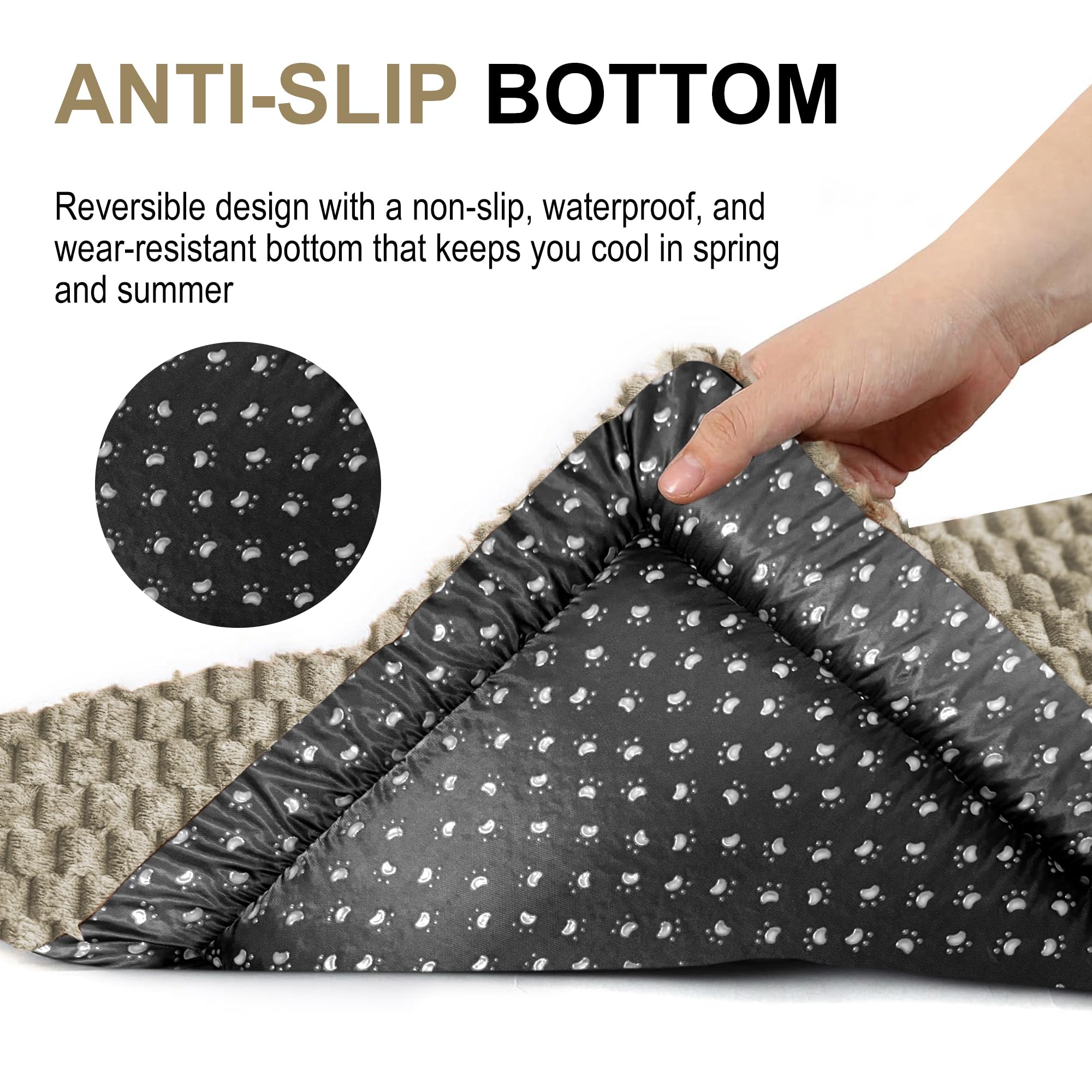 Pobopobo cat and dog crate pad with plush warmth and cool surface.