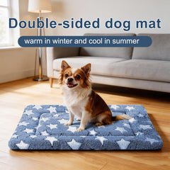 Pobopobo crate pad plush side warms pets on cold days