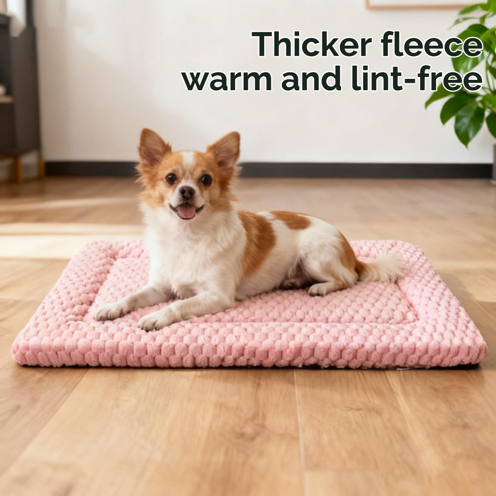 Pobopobo dog bed crate mat fits most crates securely.