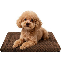 Pobopobo dog bed crate mat with reversible soft side for cozy warmth.