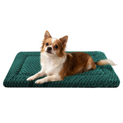 Pobopobo dog bed crate mat soft plush side delivers cozy warmth for crate time.