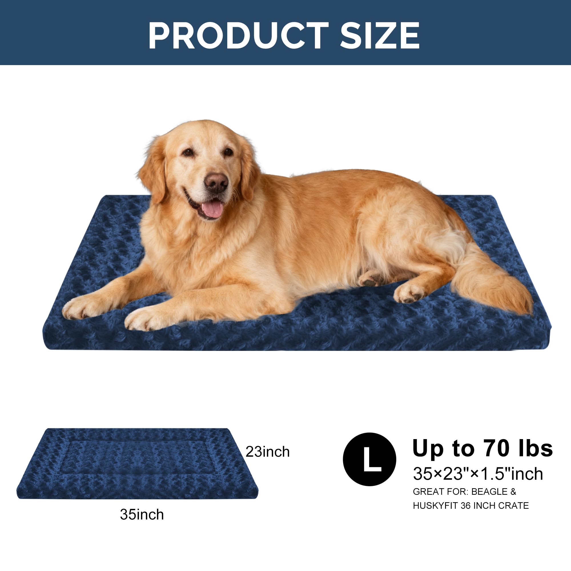 Pobopobo dog bed crate pad ideal for indoor and outdoor use.
