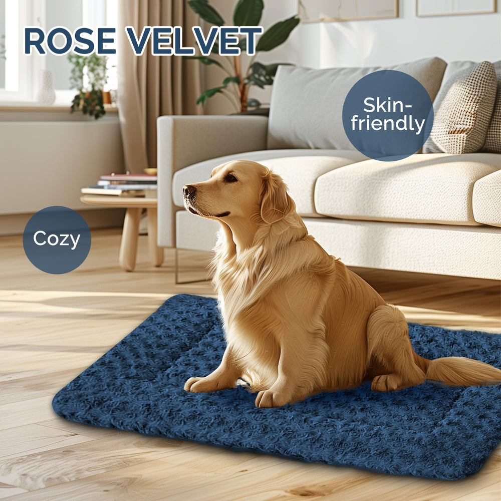 Pobopobo dog bed crate pad machine washable for easy cleaning.
