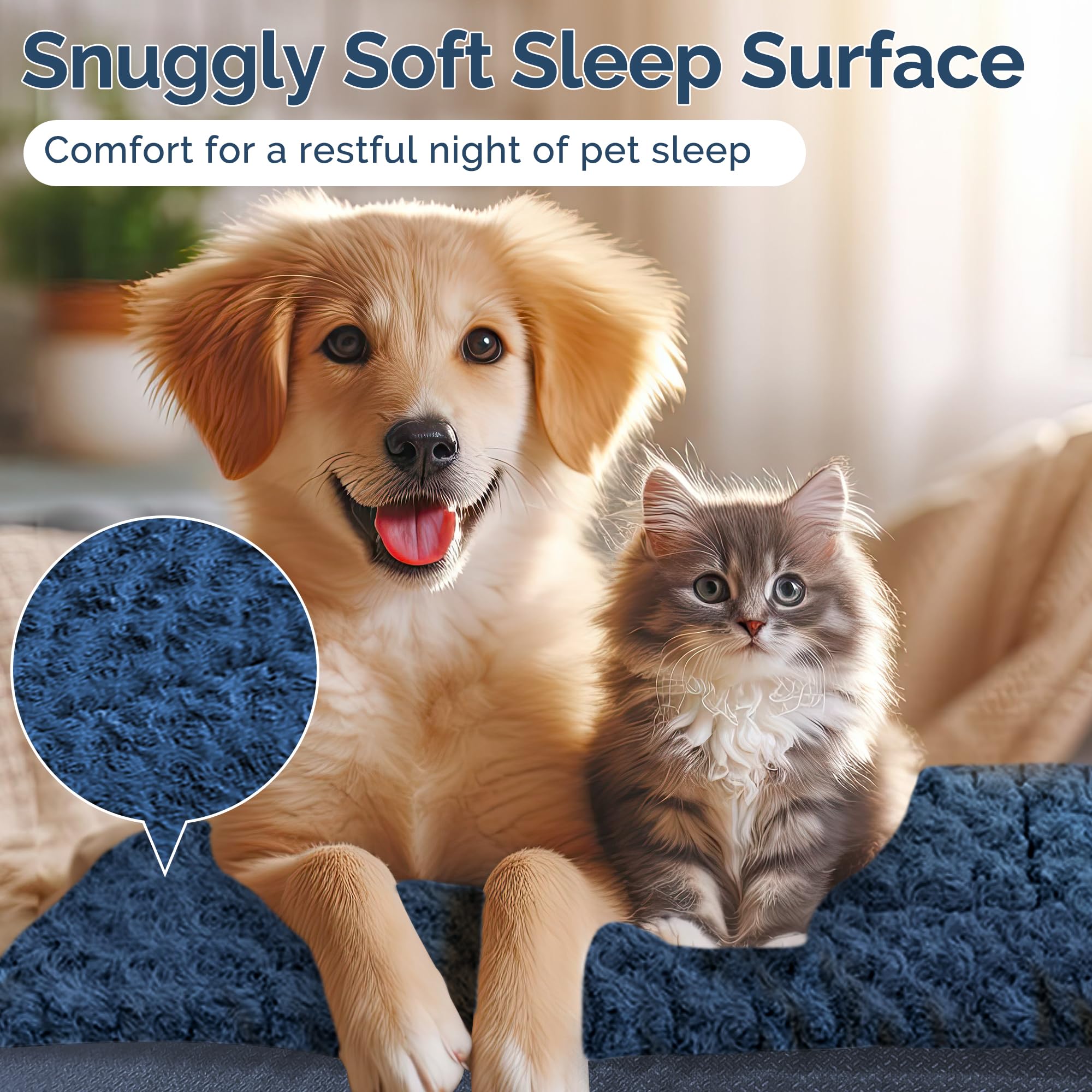 Pobopobo crate pad shown outdoors with durable design for active pets