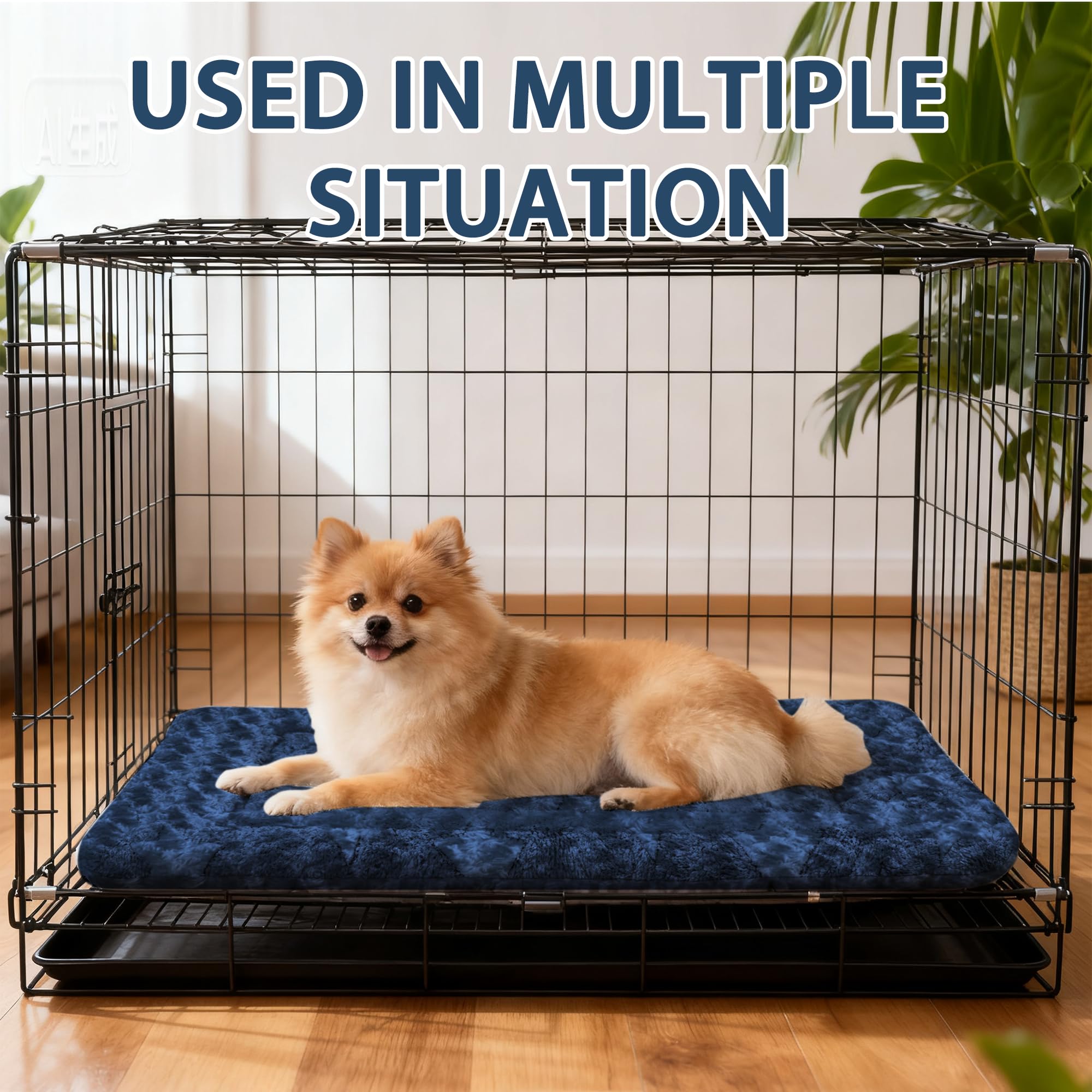 Pobopobo dog bed crate pad size M 30x20x1.5 inches for medium dogs