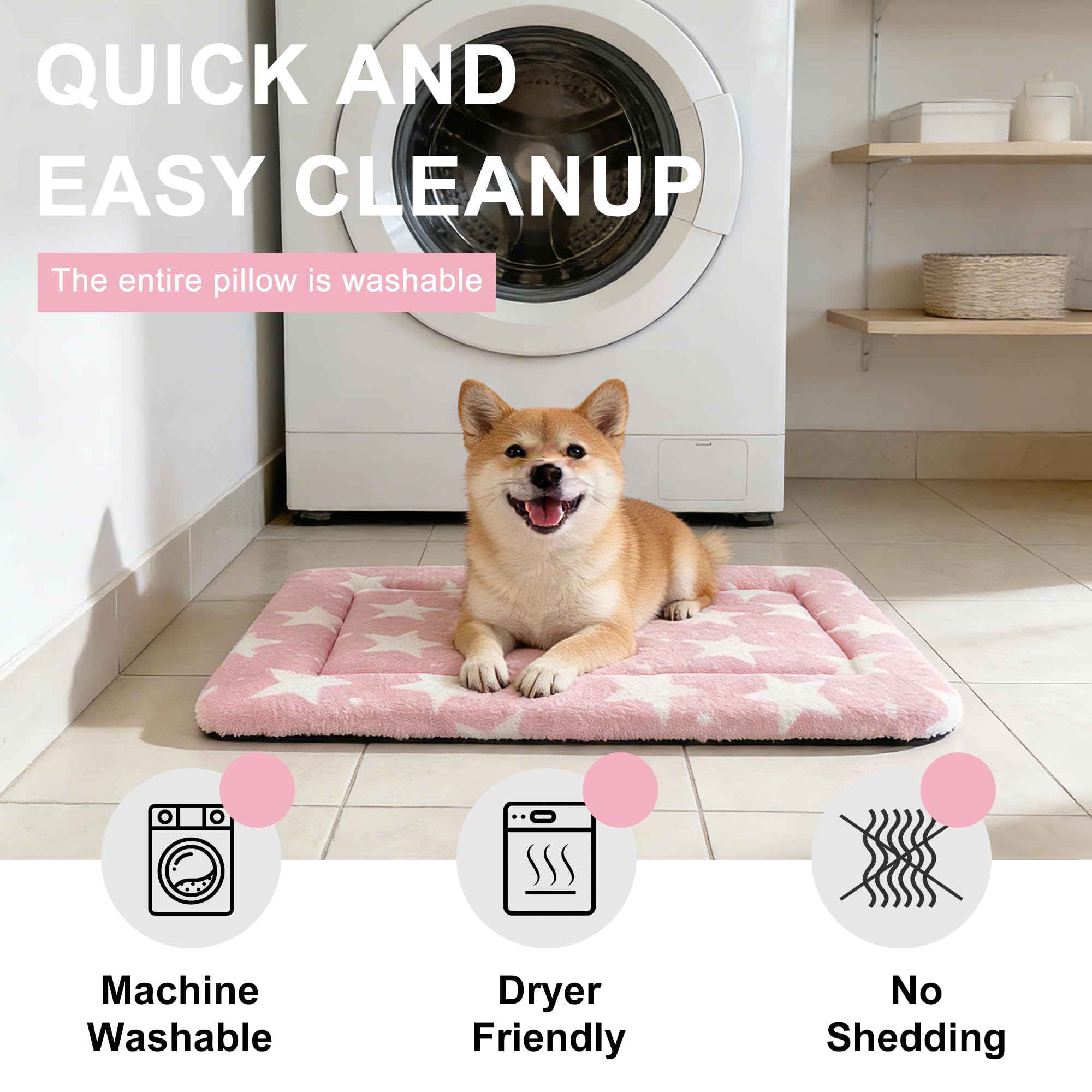 Pobopobo dog bed mat 24x18x1-5 fits small crates.