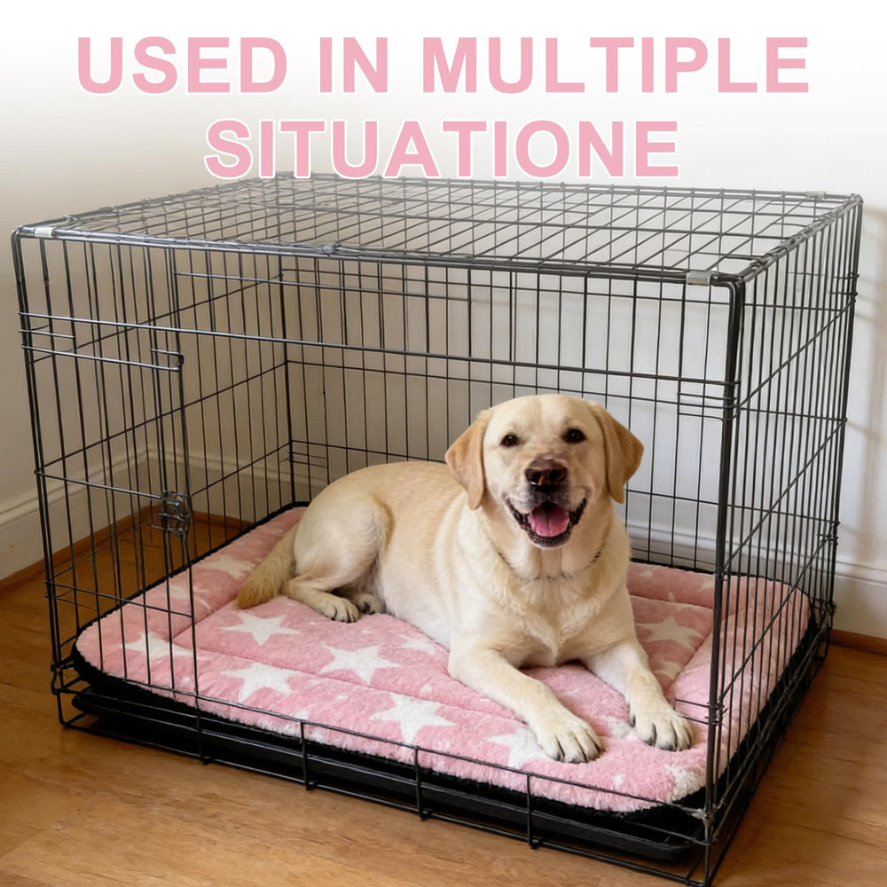 Pobopobo dog bed mat machine washable keeps crates clean with ease.