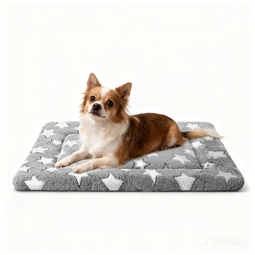 pobopobo dog bed mat with reversible plush side for cozy warmth
