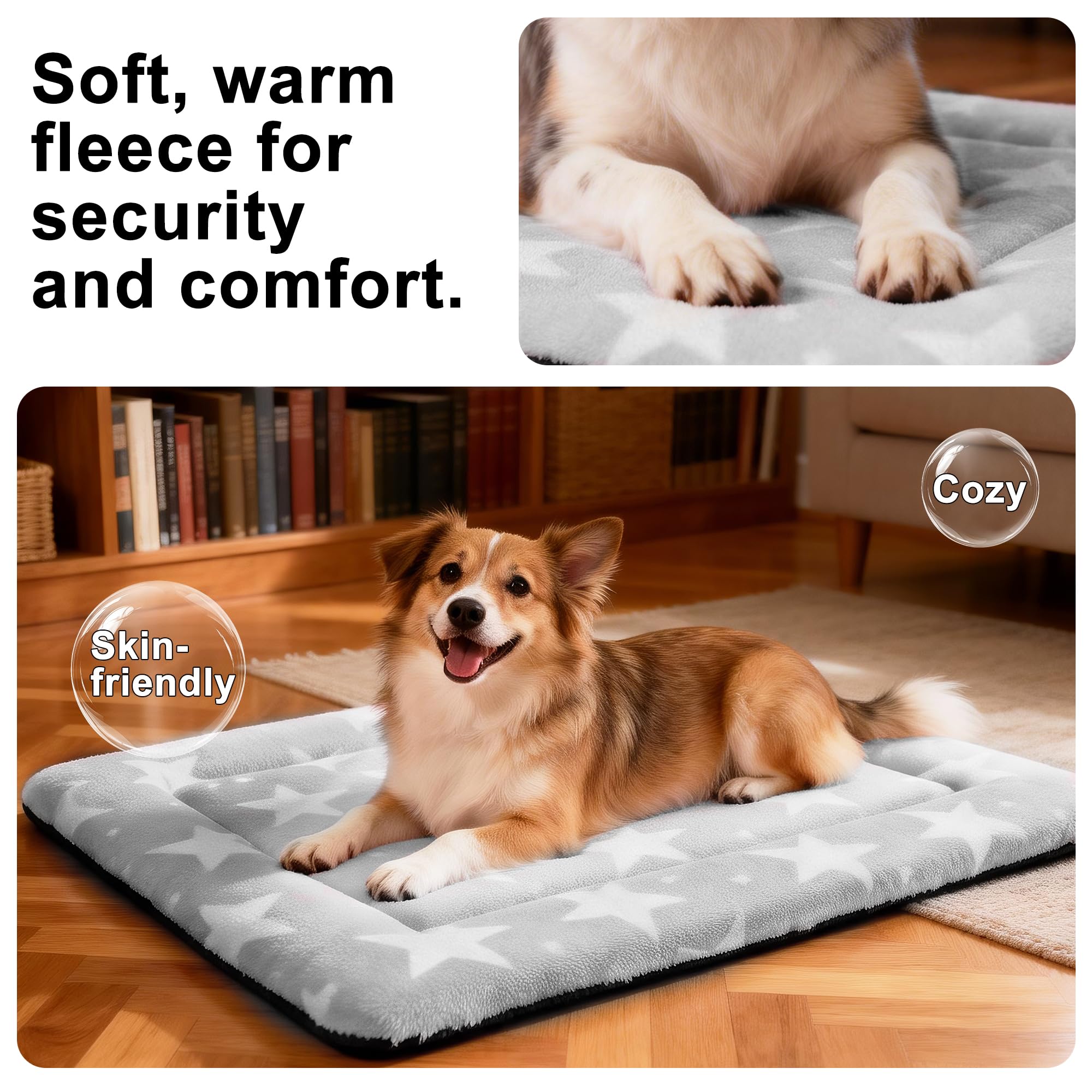 Pobopobo M size measures 30 by 20 inches for small to medium dogs.