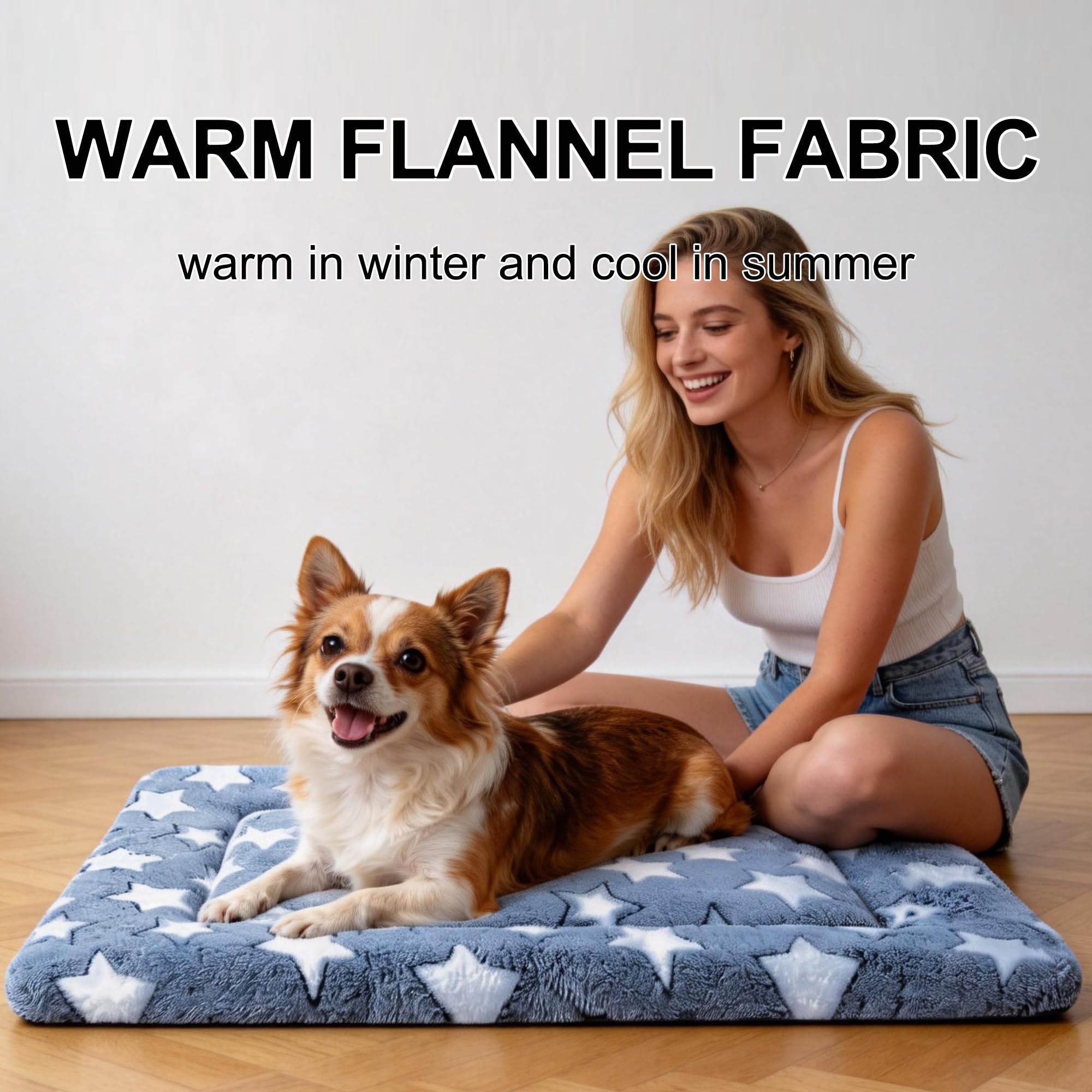 Pobopobo dog bed mat M size measures 30 by 20 inches