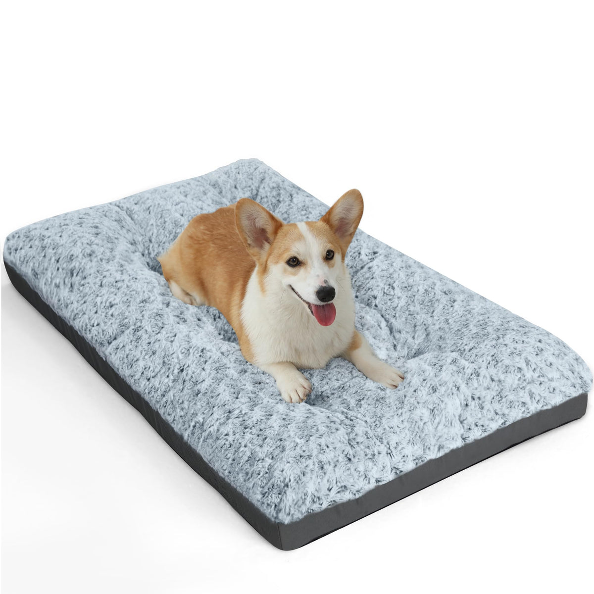 POCBLUE deluxe dog bed rose velvet top provides soft comfort and easy cleaning.
