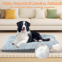 POCBLUE Deluxe dog bed top surface highlighting cooling in summer and warmth in winter