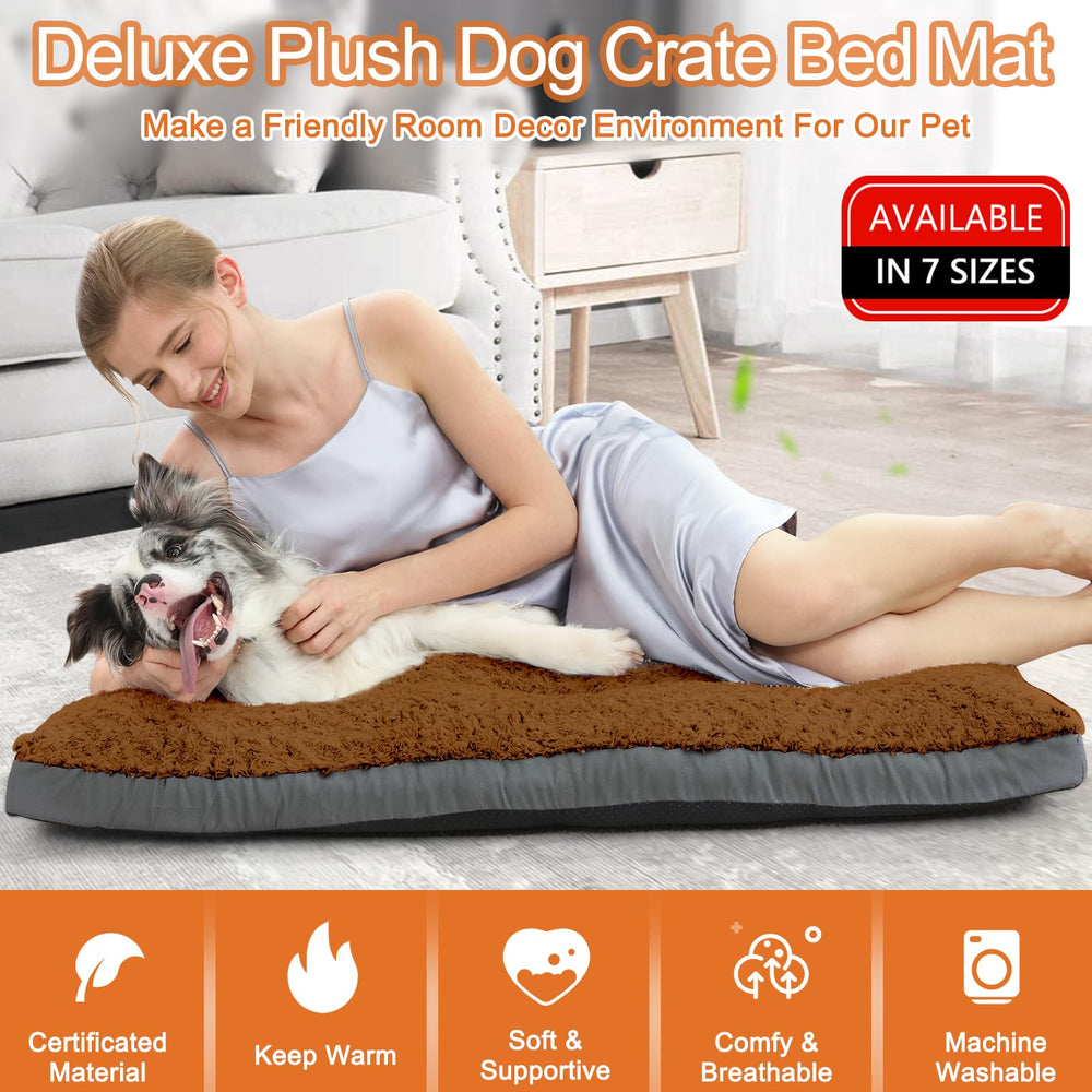 POCBLUE dog bed with down-alternative filling supports restful sleep.