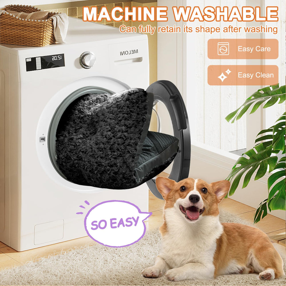 POCBLUE dog bed is machine washable for easy cleaning
