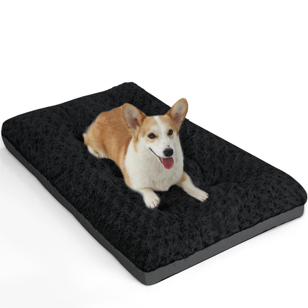 POCBLUE dog bed with rose velvet cover for plush comfort
