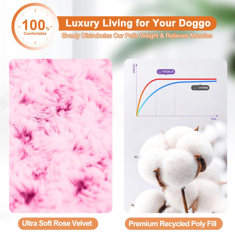POCBLUE washable dog bed stays plush after machine washing