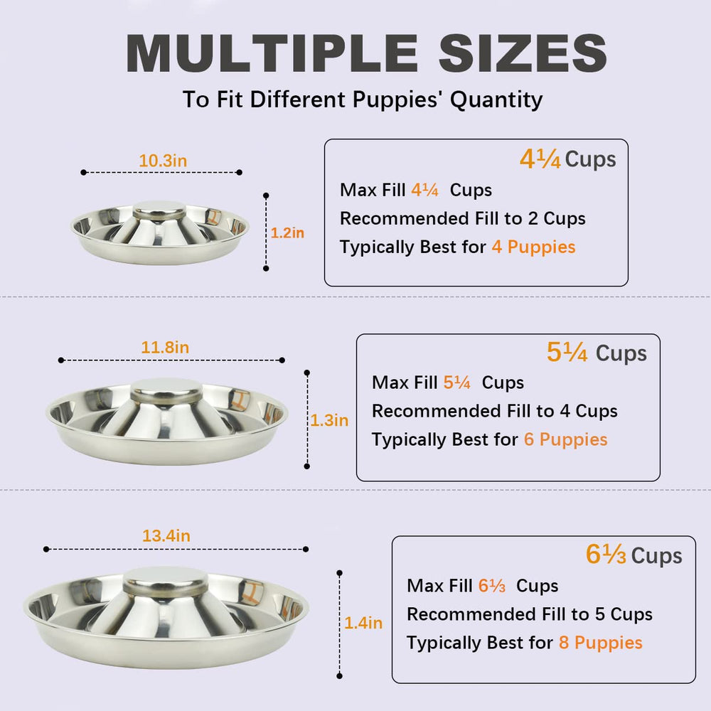 Podinor bowls feature low rims for easier feeding.
