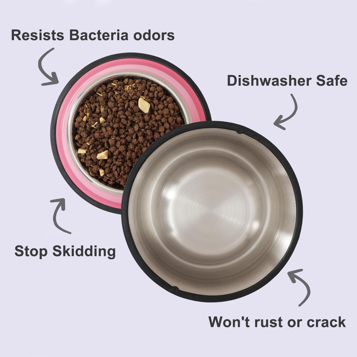 Podinor 2-pack set highlights durability and easy cleaning.
