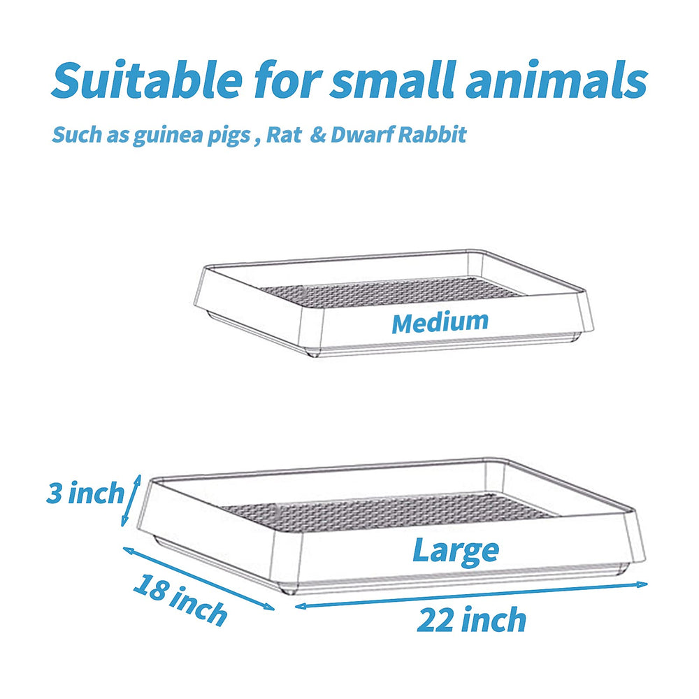 PODOO Rabbit Litter Box grid design for clean waste separation