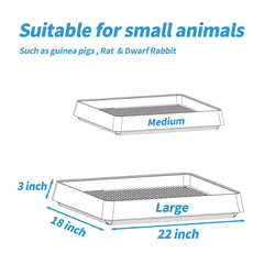 PODOO Rabbit Litter Box grid design for clean waste separation