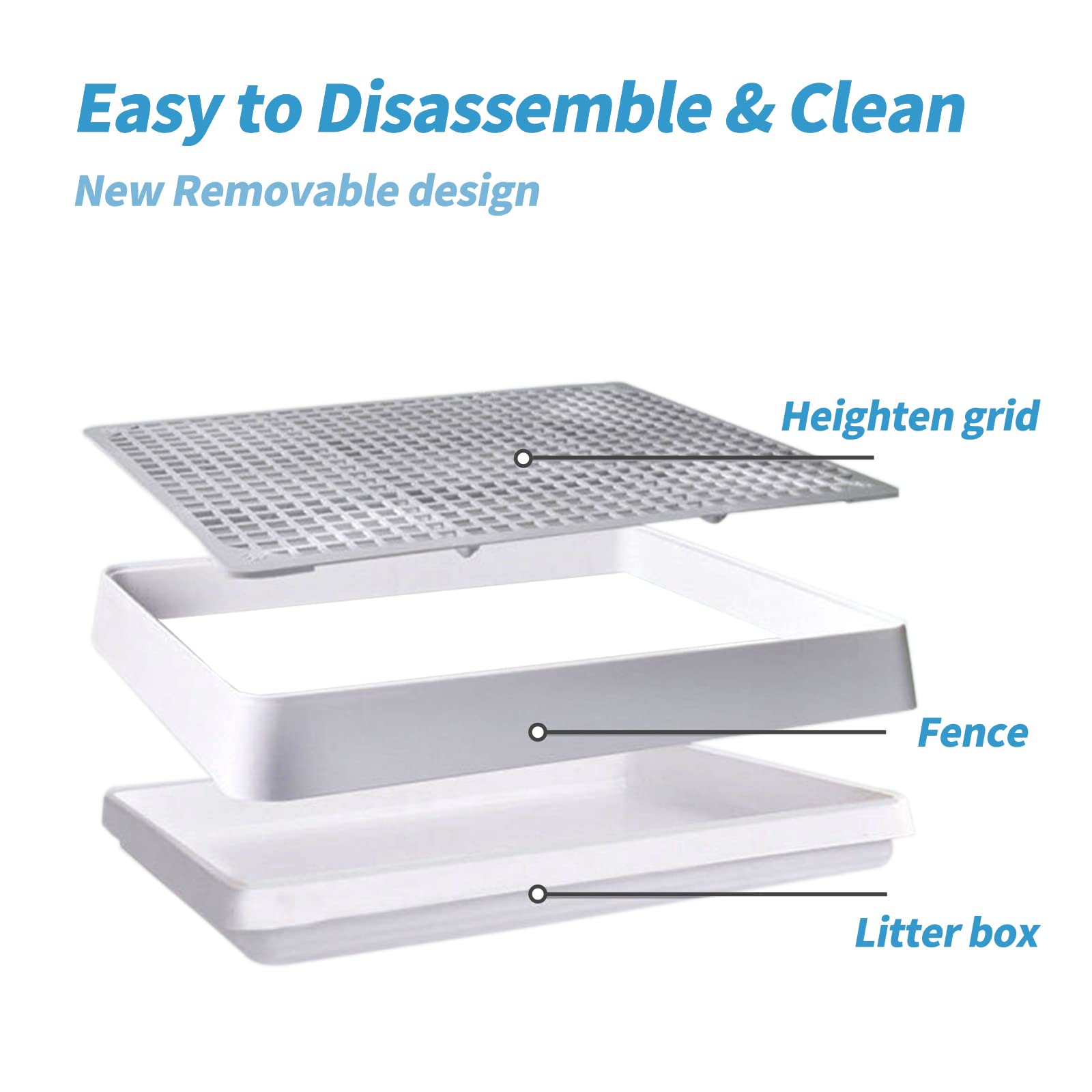 PODOO Rabbit Litter Box low-entry for stress-free access