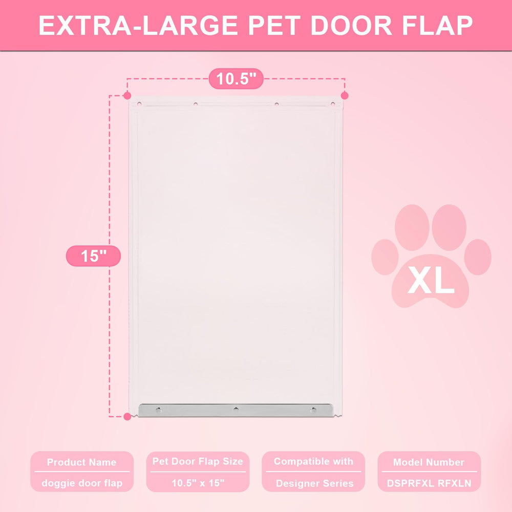 Podoy XL dog door flap uses durable weather-resistant materials for long-lasting use.