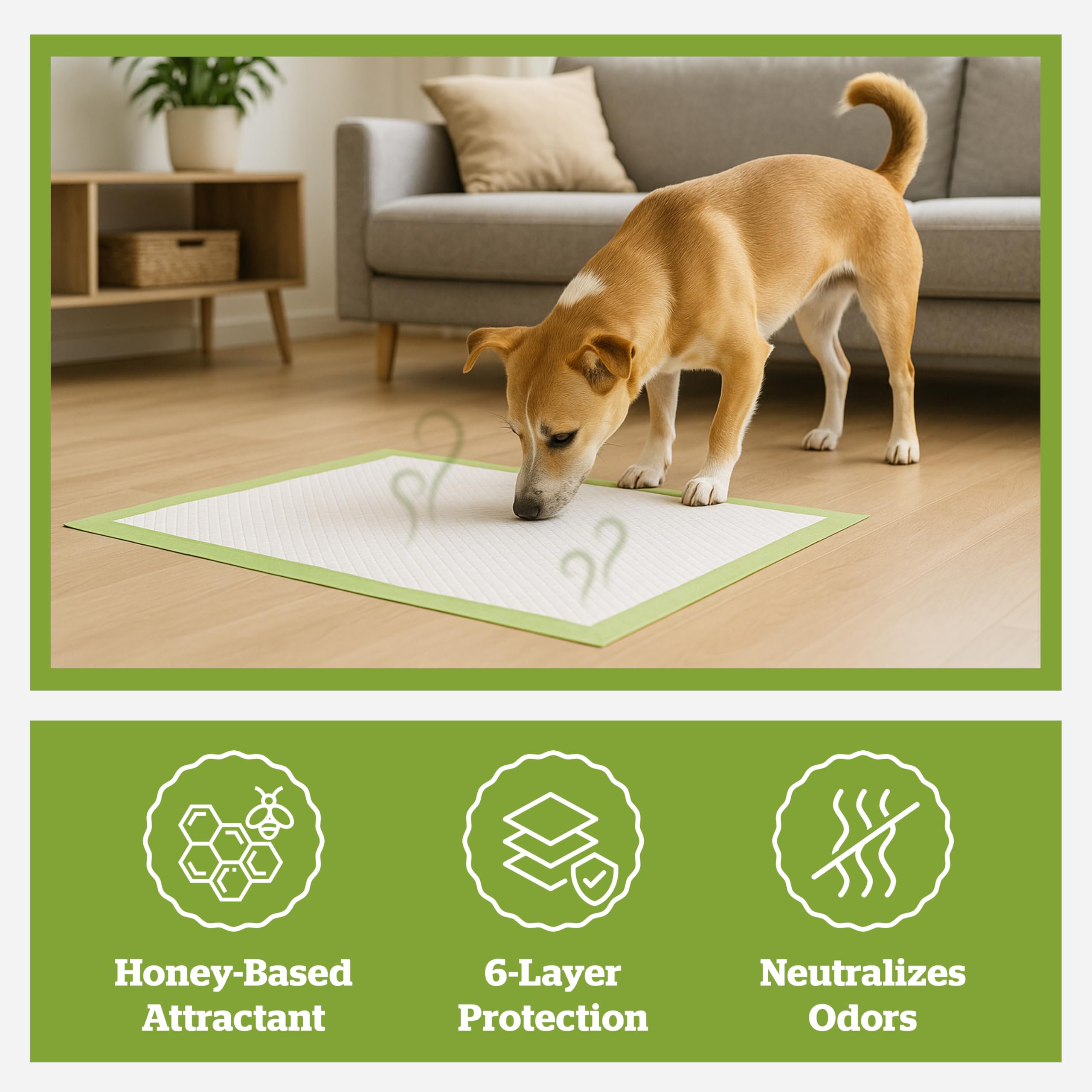 Pogi's adhesive corners pad provides secure placement on multiple floor types.