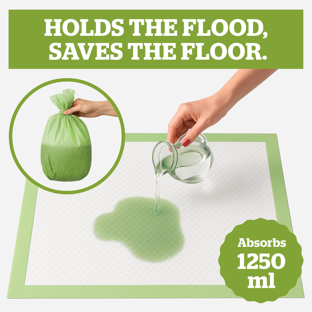 Pogi's bamboo top pad delivers a soft surface and hygienic feel for paws.