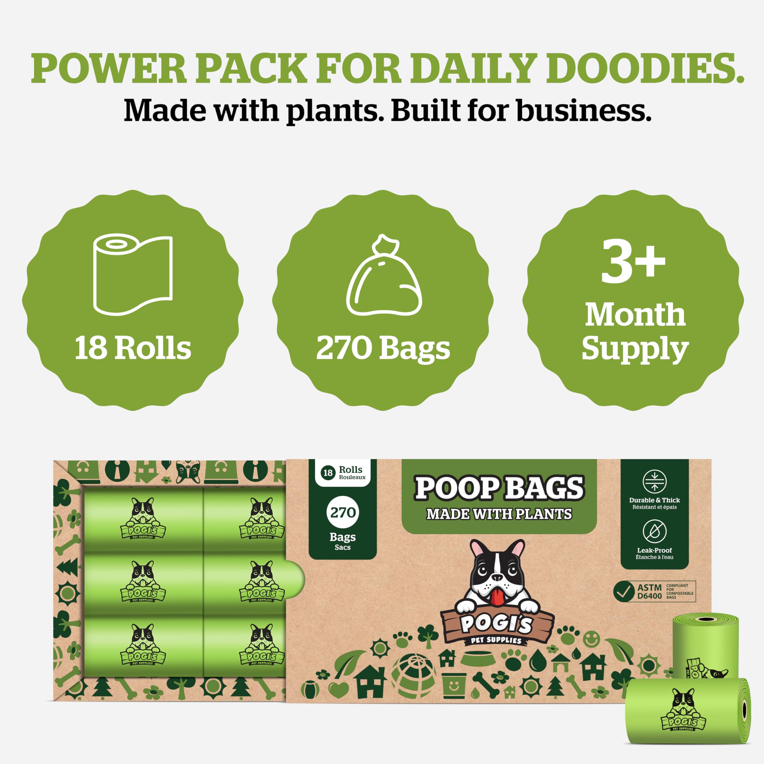 Pogi's dispenser-friendly bags fit most leash dispensers.