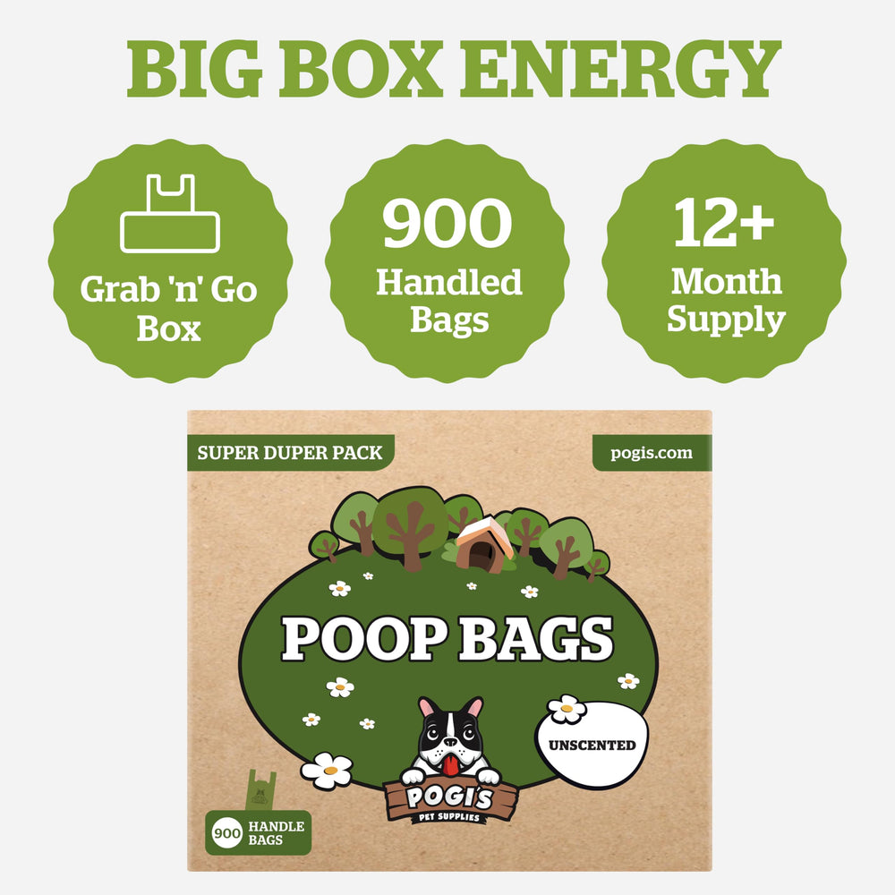 Pogi's box-dispensing flat-pack bags for easy access