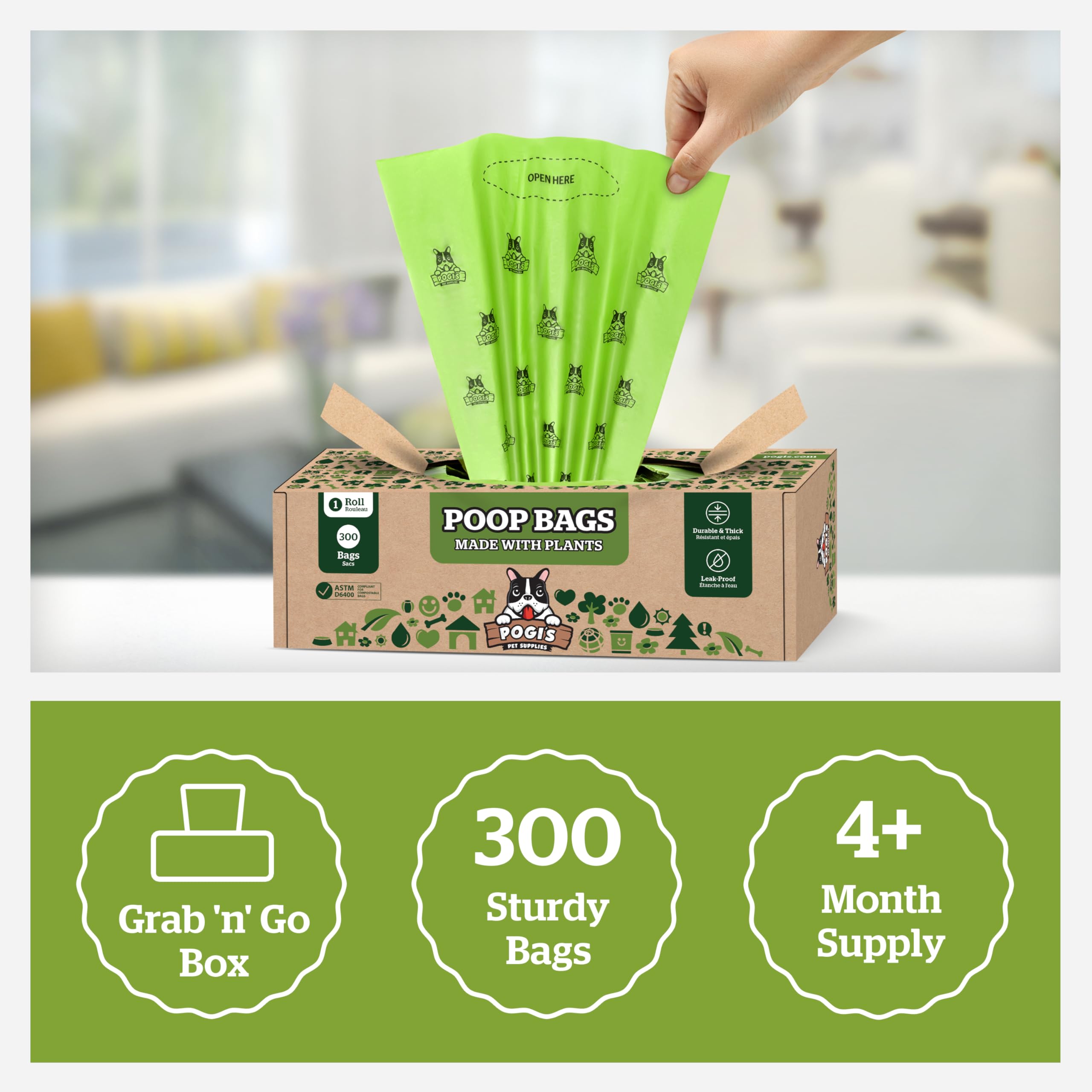 Pogi's odor-seal bags make yard cleanup more pleasant.