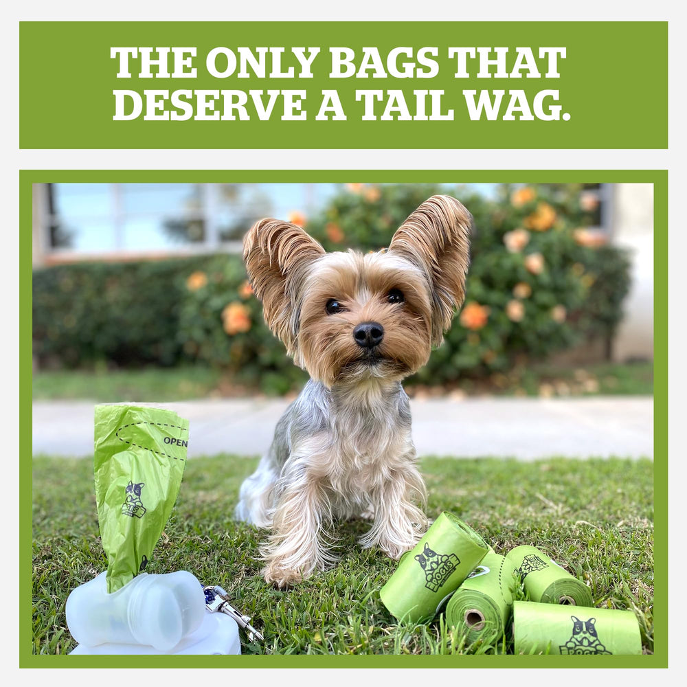 Pogi's 9x13 inch leak-proof bags prevent messy pickups on walks