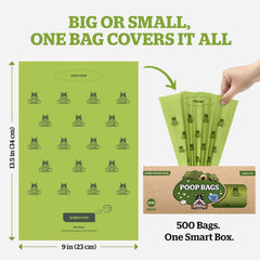 Extra-thick Pogi's bags help lock in odors during indoor bin use.