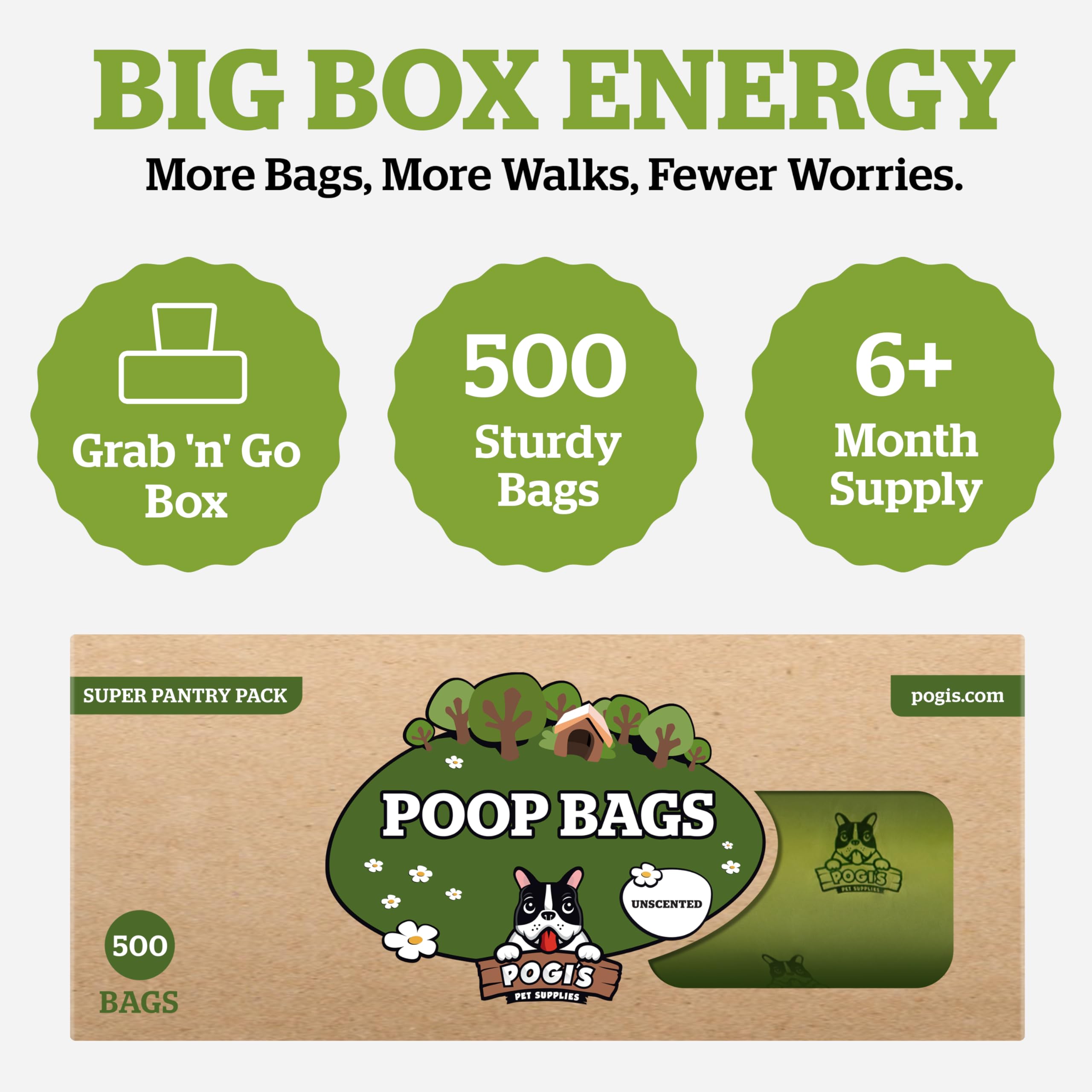 Pogi's Poop Bags unscented option ideal for sensitive noses