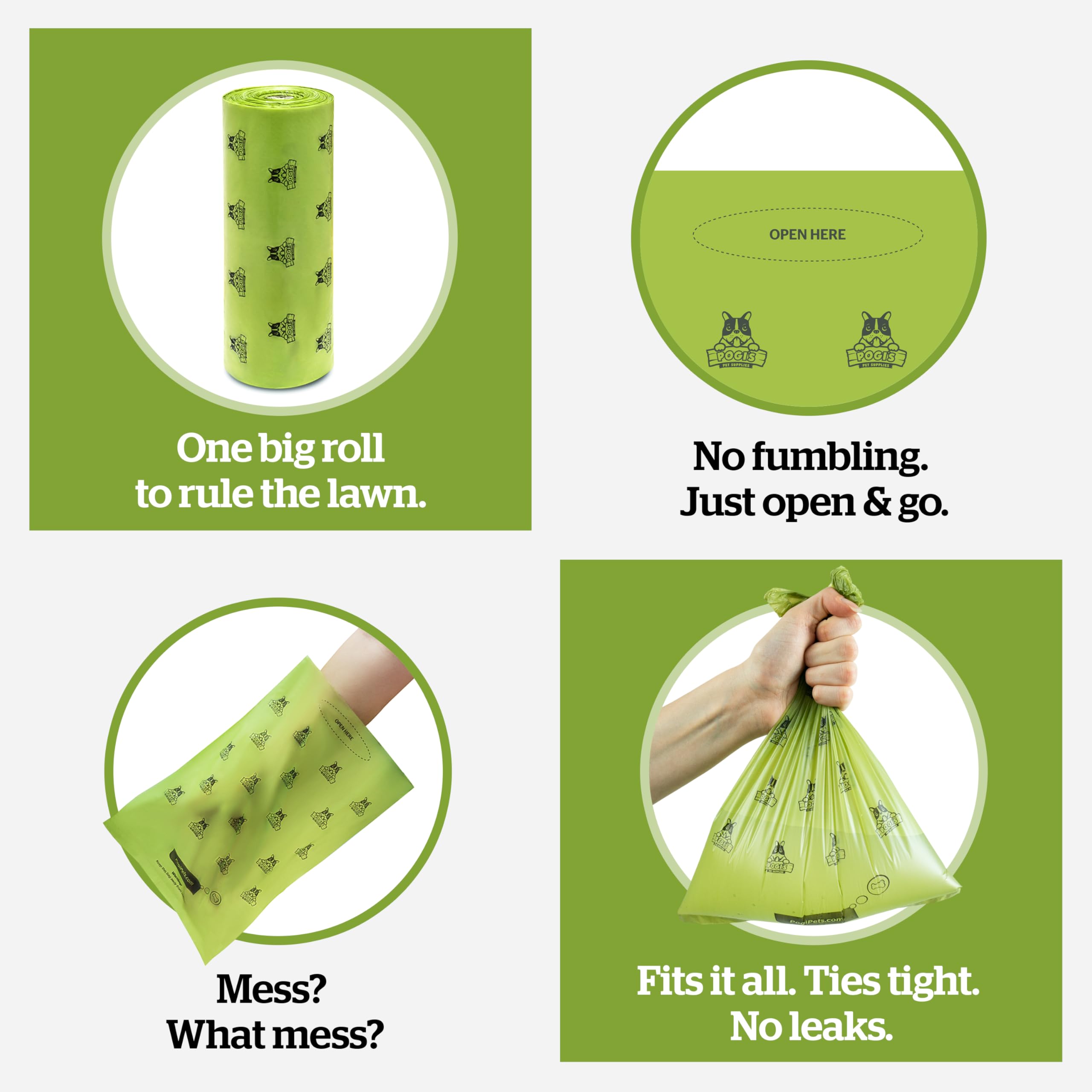 Pogi's Poop Bags yard and home use for reliable cleanup