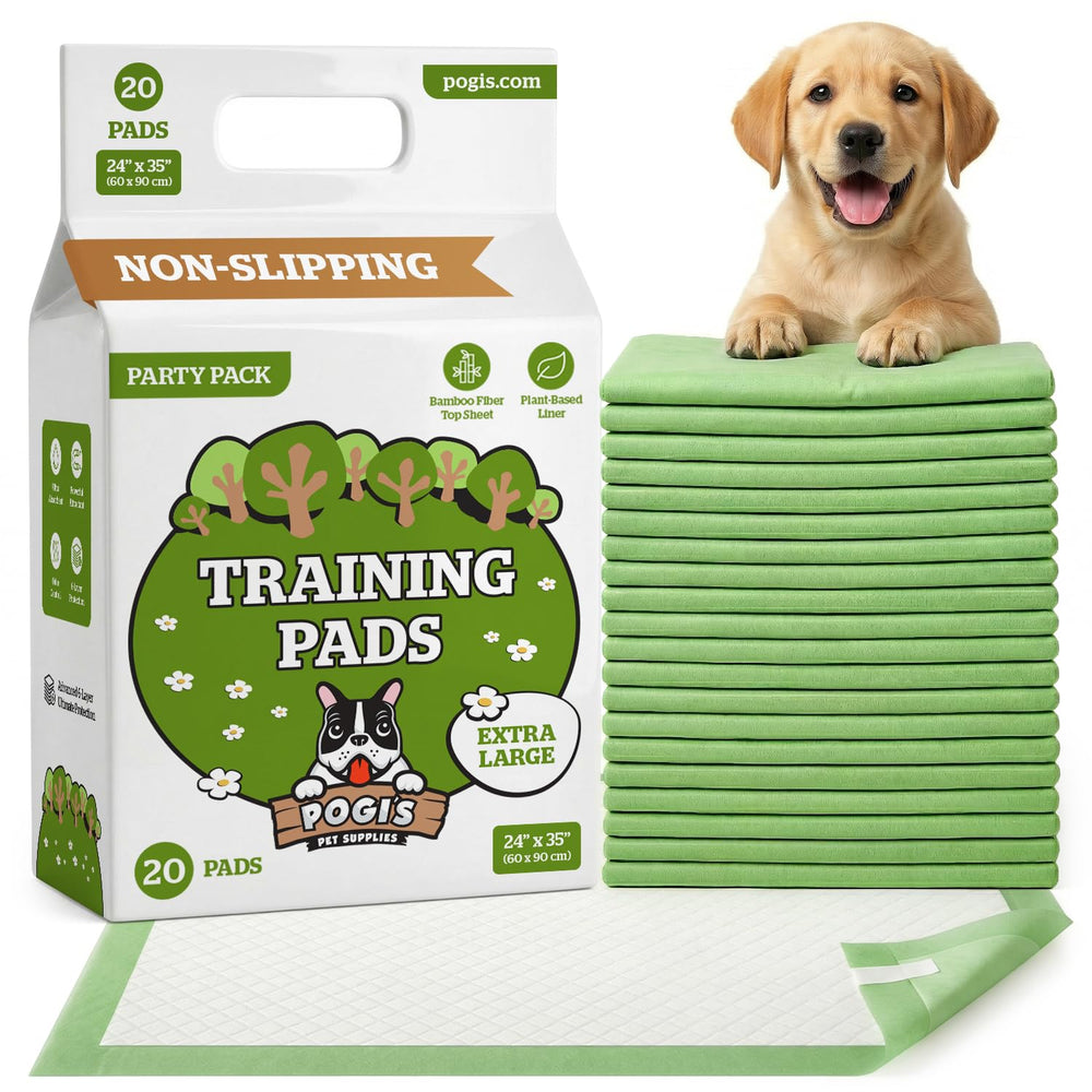 Pogi's Potty Pads XL with sticky tabs securing pad on floor