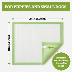 Pogi's Puppy Pads with 6-layer protection keeps paws dry and floors cleaner.