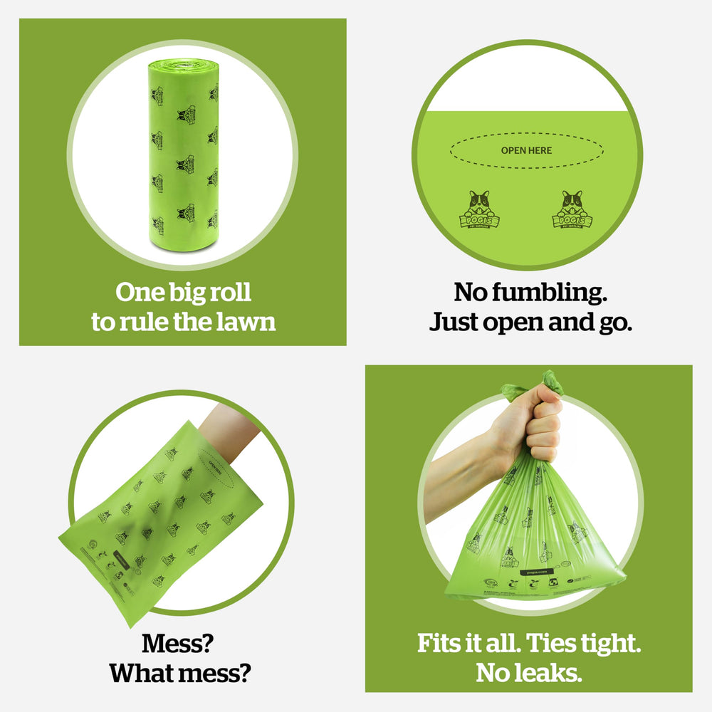 Pogi's single-roll packaging keeps supplies neat and accessible.