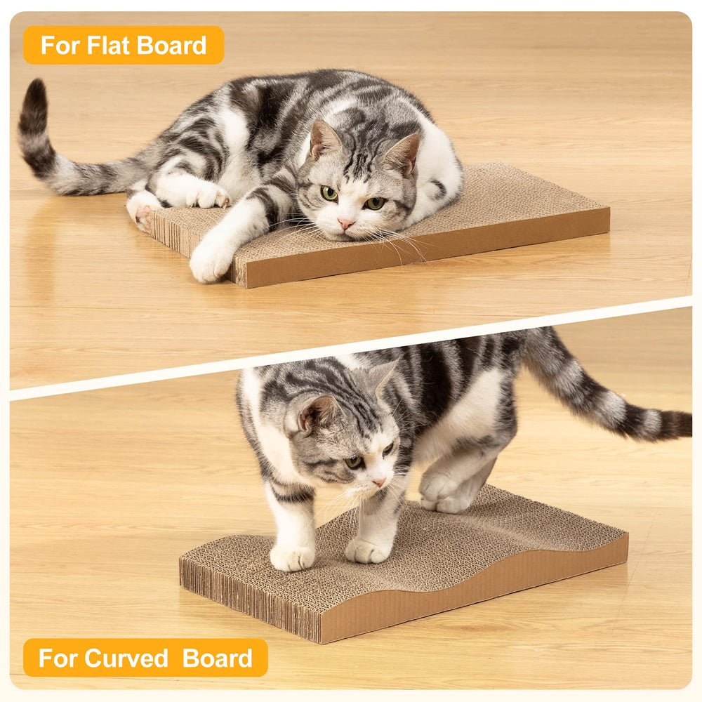Poils bebe curved scratcher board offering comfortable resting position during scratching.